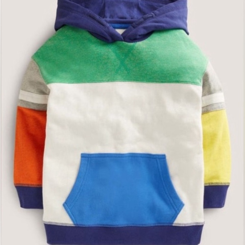 Mini boden colorblock sweatshirt 7-8y, EUC